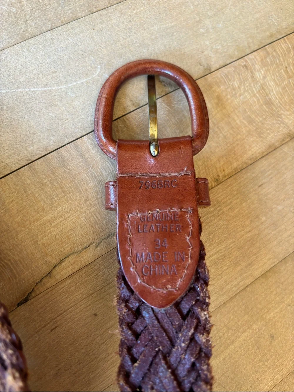 Vintage Braided Leather Belt